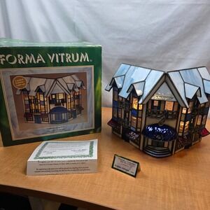 Forma Vitrum Thompson's Drug Store Stained Glass Light Up 11302 Bill Job RARE